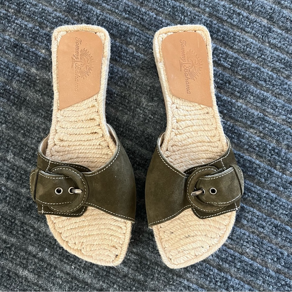 Tommy Bahama Olive Espadrille Sandals